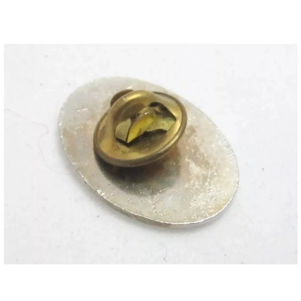 Silver Tone 1965 to 1990 Foster Grandparent Program Red Enamel Tie Tack